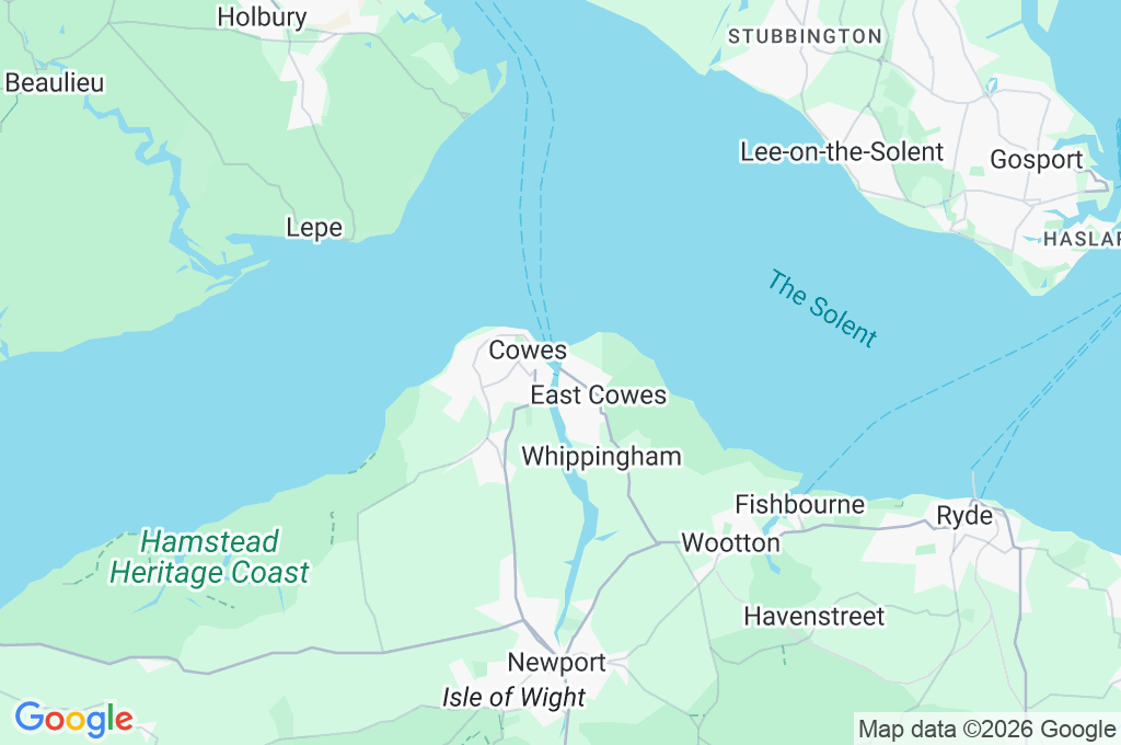East Cowes Area Map East Cowes Area Map