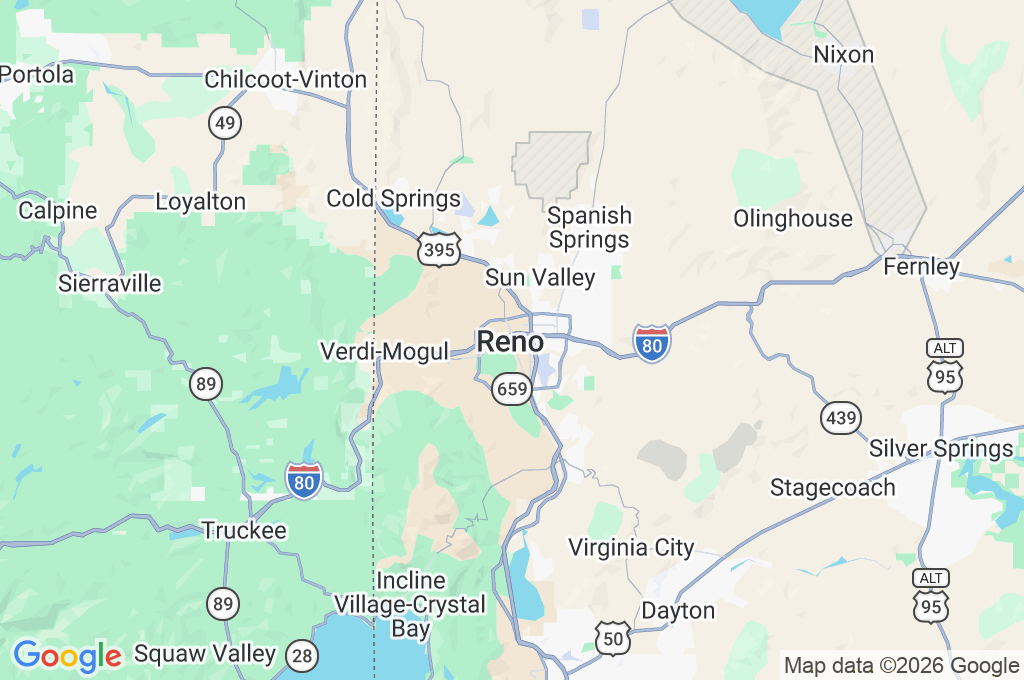 Reno Arch Area Map Reno Arch Area Map