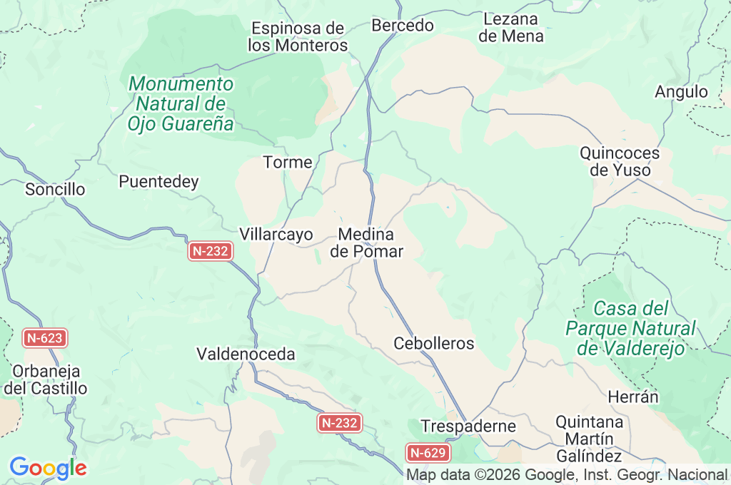 Medina de Pomar Area Map