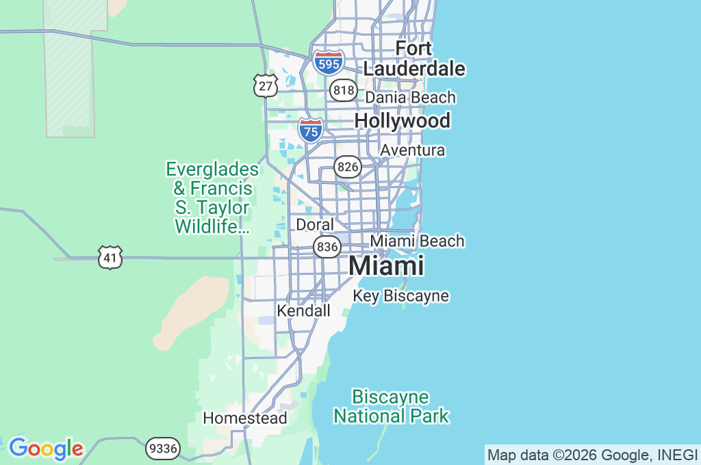 Aeropuerto Internacional de Miami Area Map