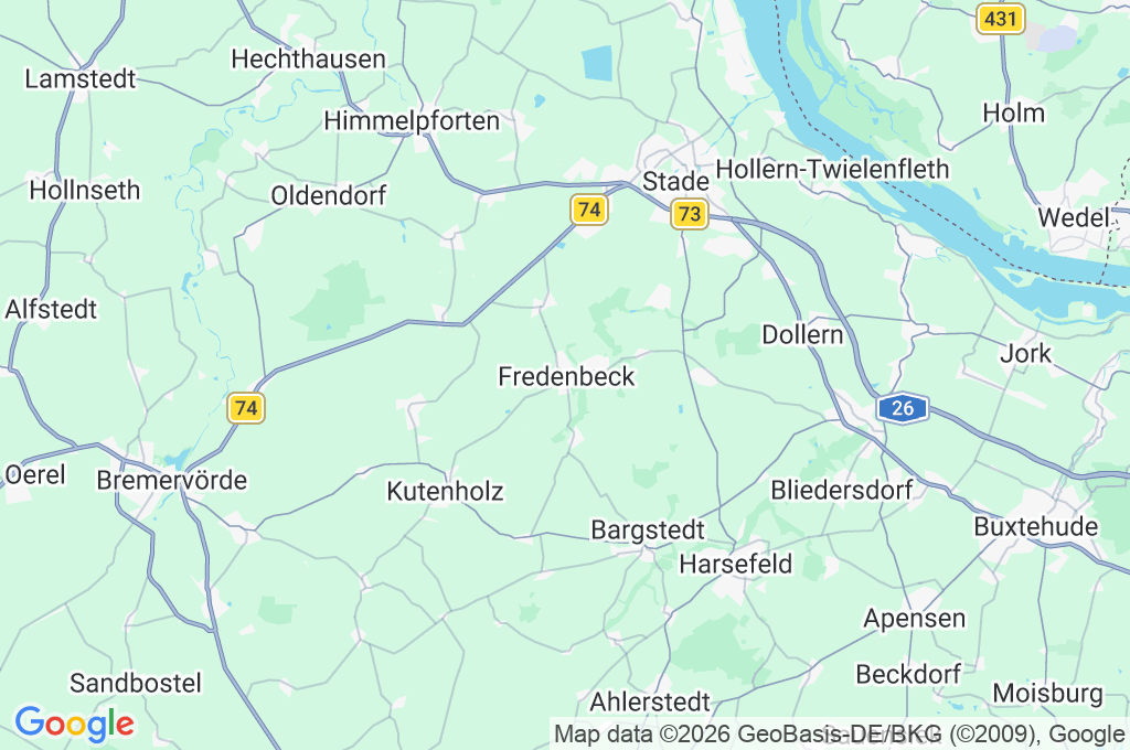 Fredenbeck Area Map