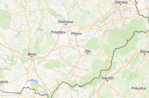 Map of Distrito de Kroměříž