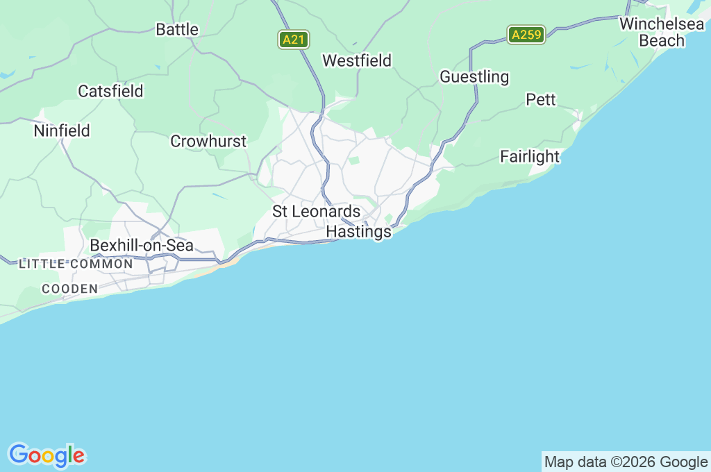 Hastings Area Map