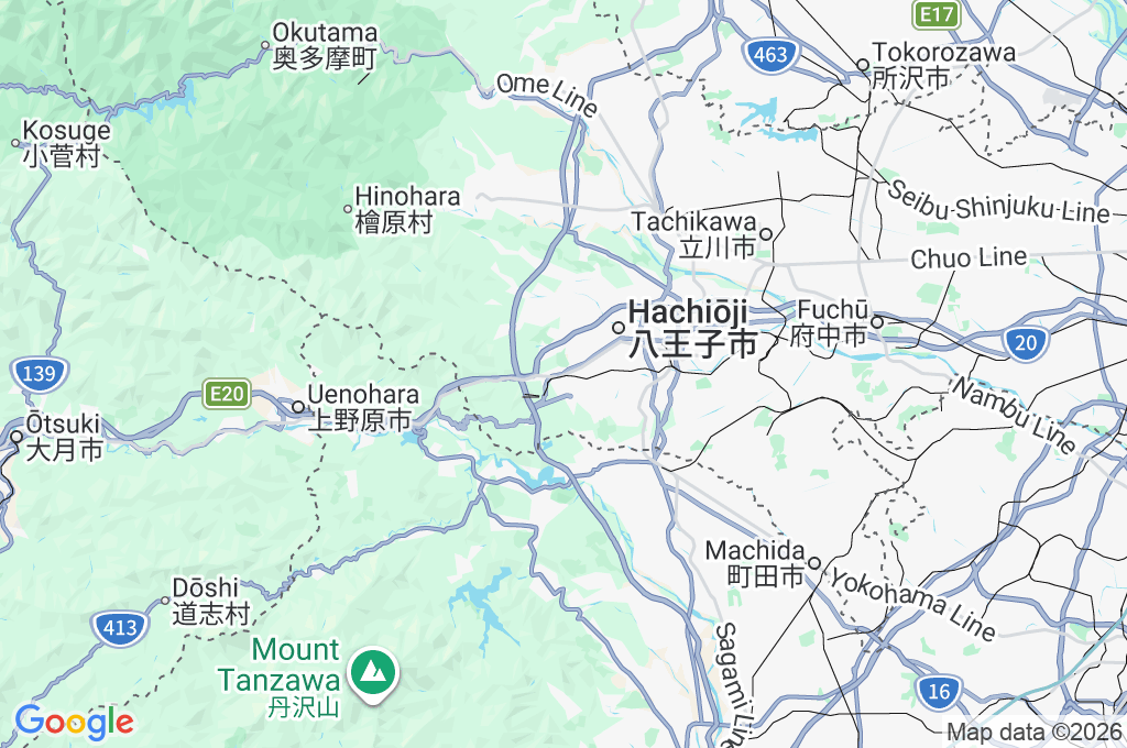 Estación de Takao Area Map Estación de Takao Area Map
