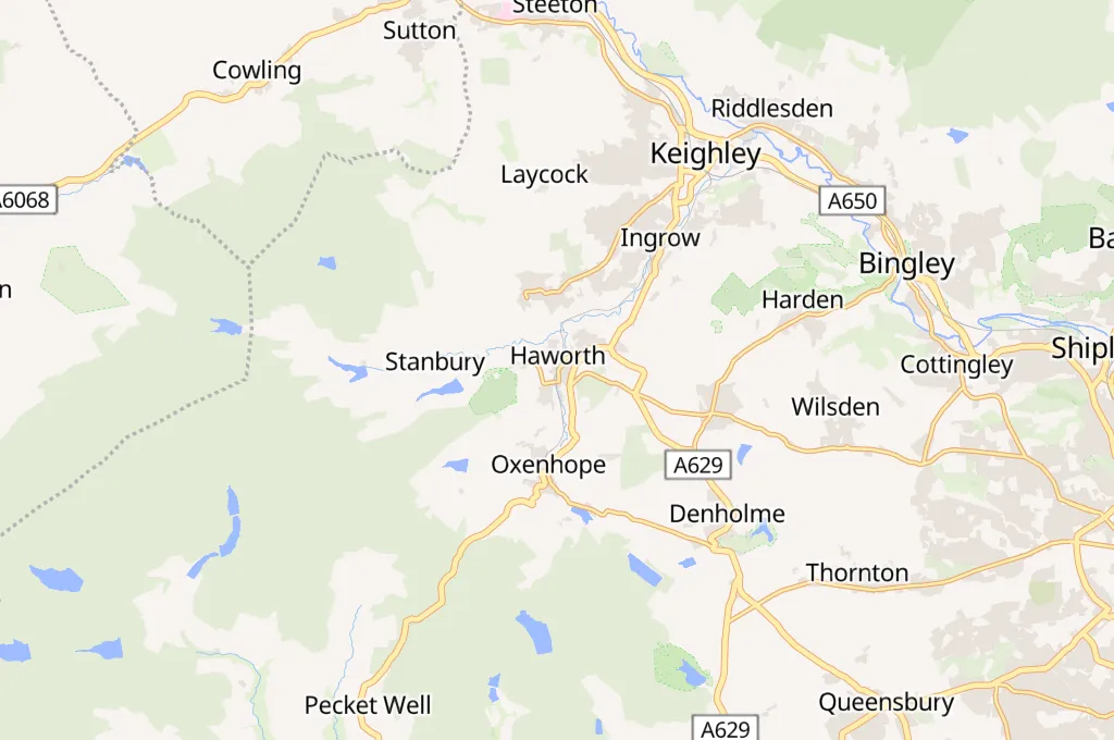 Estación de Haworth Area Map