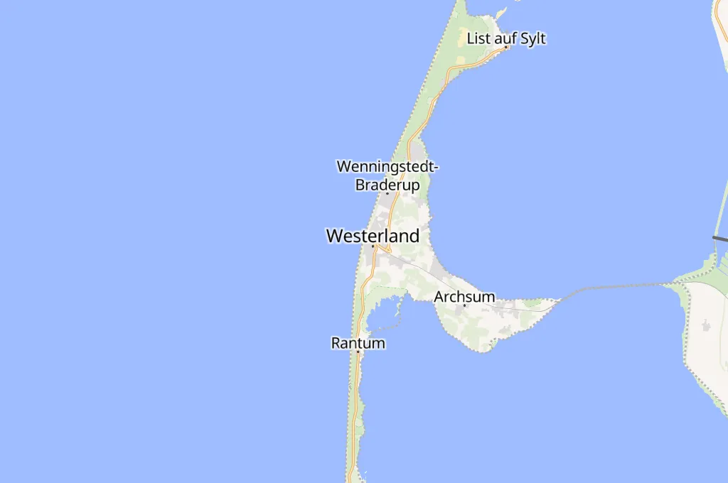 Westerland Area Map Westerland Area Map
