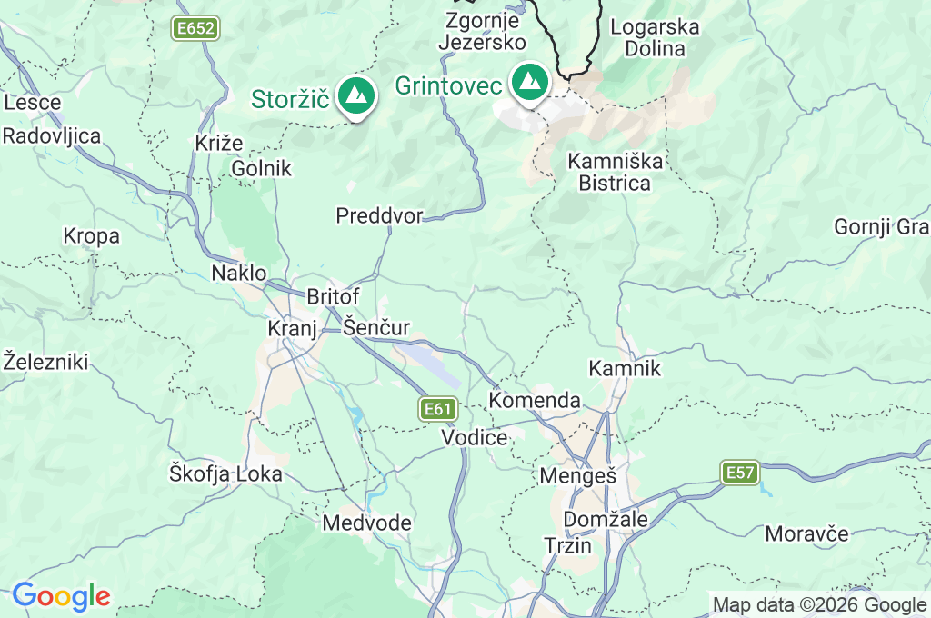 Cerklje na Gorenjskem Area Map