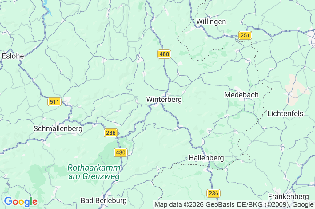 Winterberg Area Map