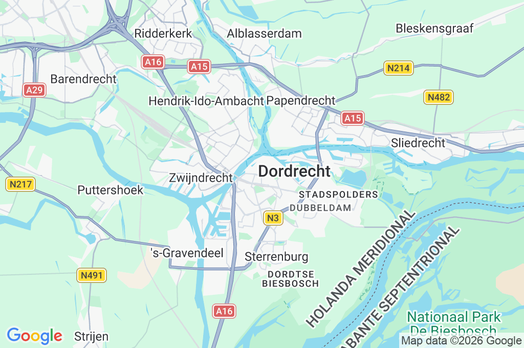 Dordrecht Area Map Dordrecht Area Map