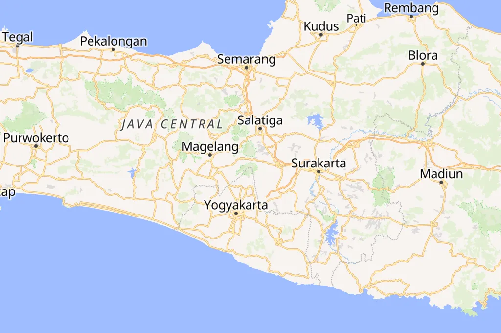 Monte Merapi Area Map