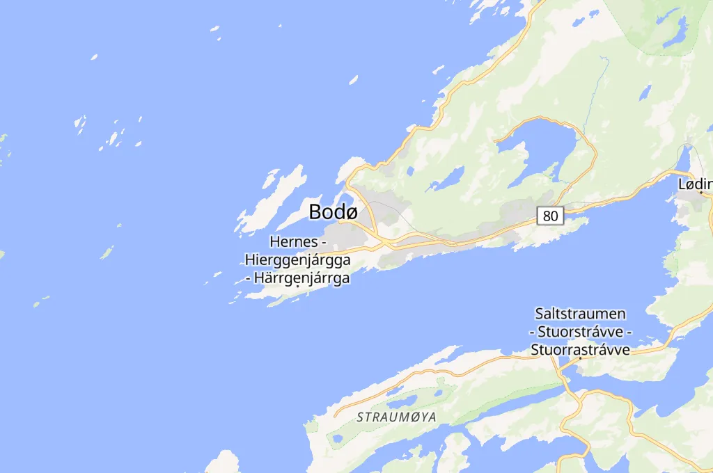 Bodø Area Map