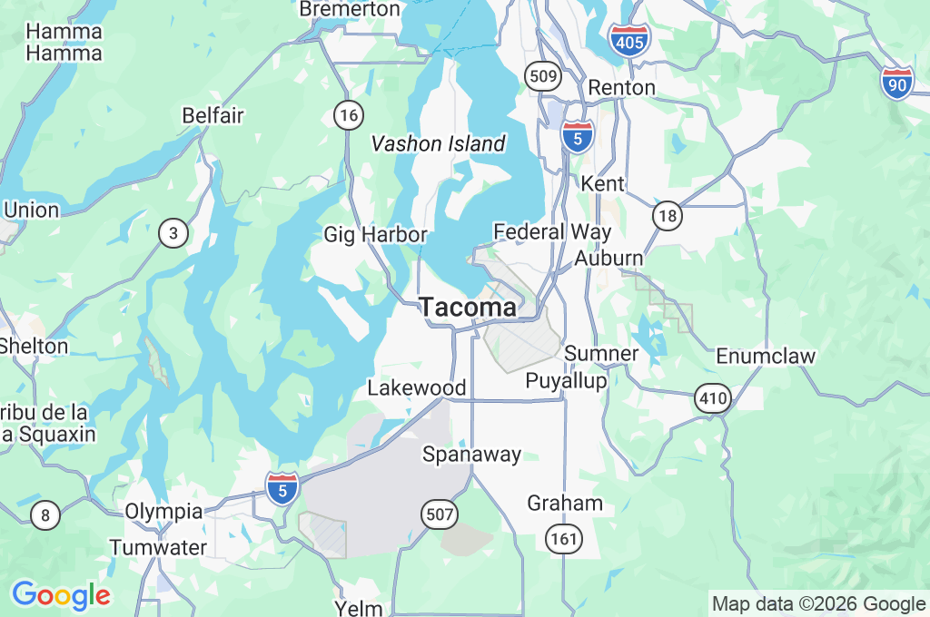 Tacoma Area Map Tacoma Area Map