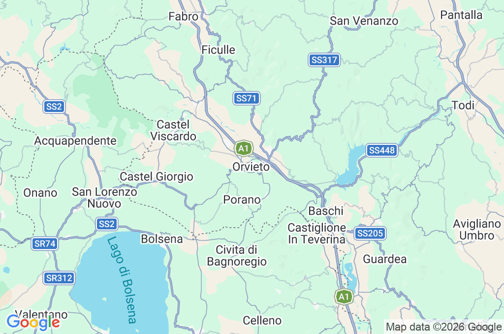 Orvieto Area Map