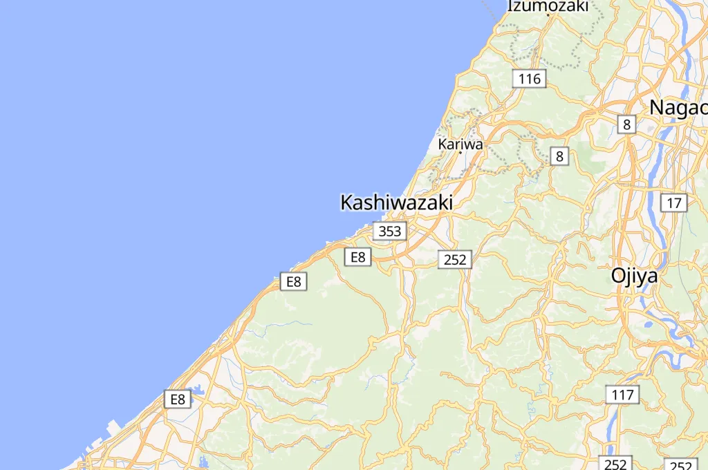 Costa de Kujiranami Area Map Costa de Kujiranami Area Map