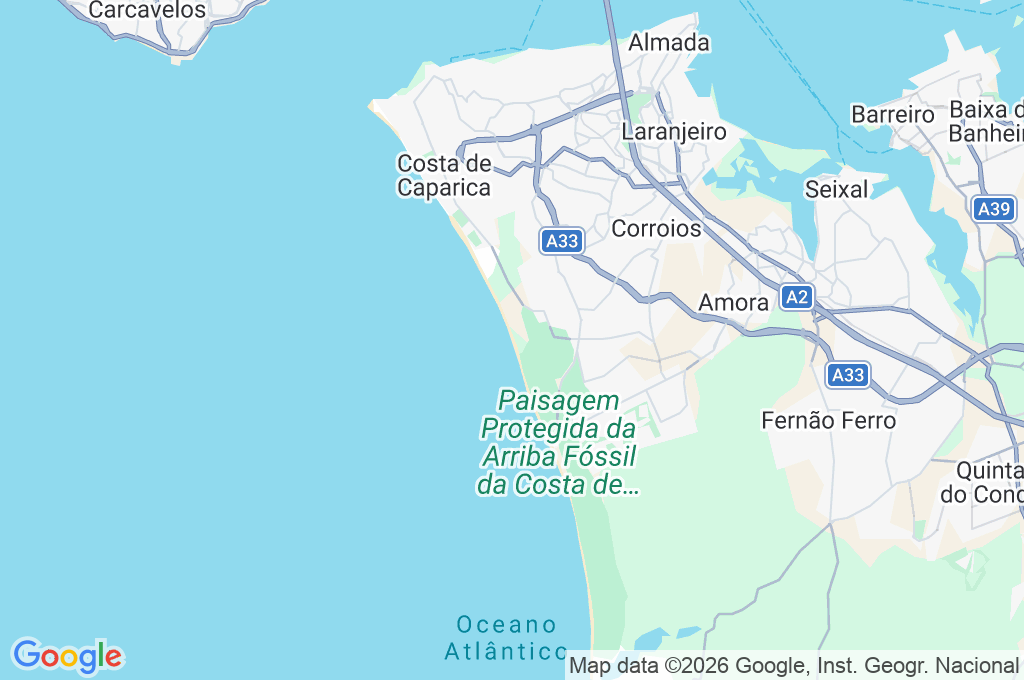 Praia do Infante Area Map Praia do Infante Area Map