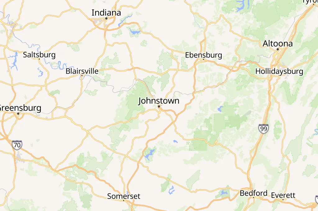 Johnstown Area Map Johnstown Area Map