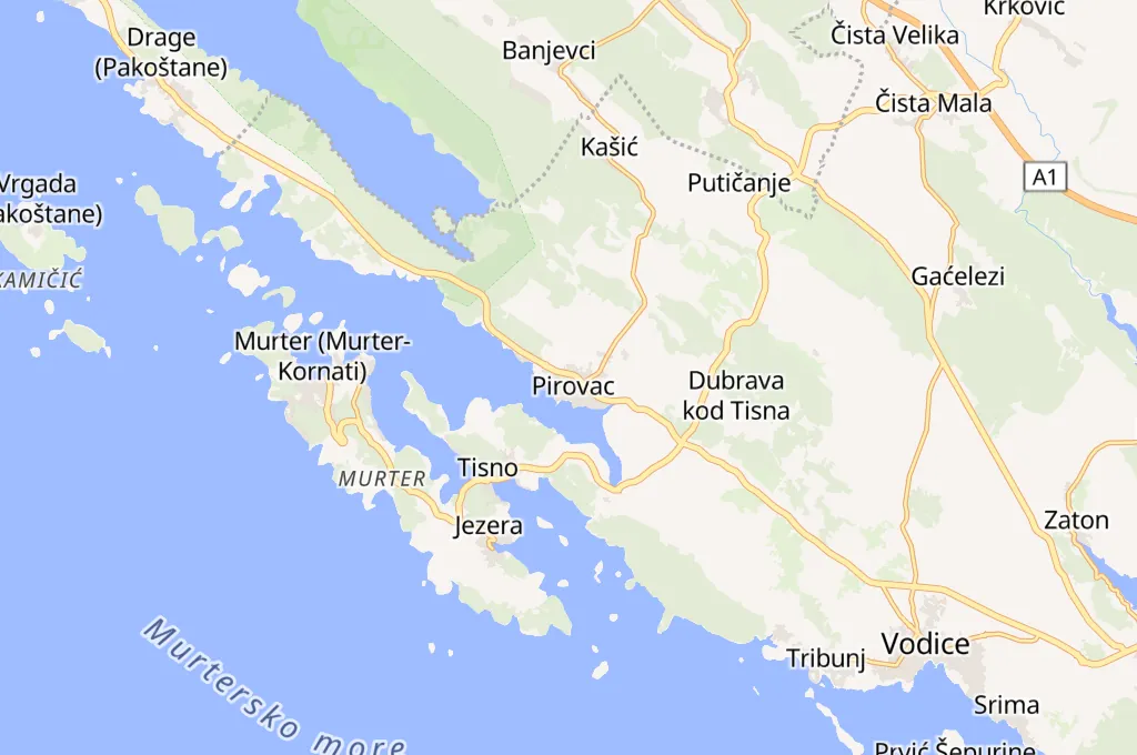 Pirovac Area Map