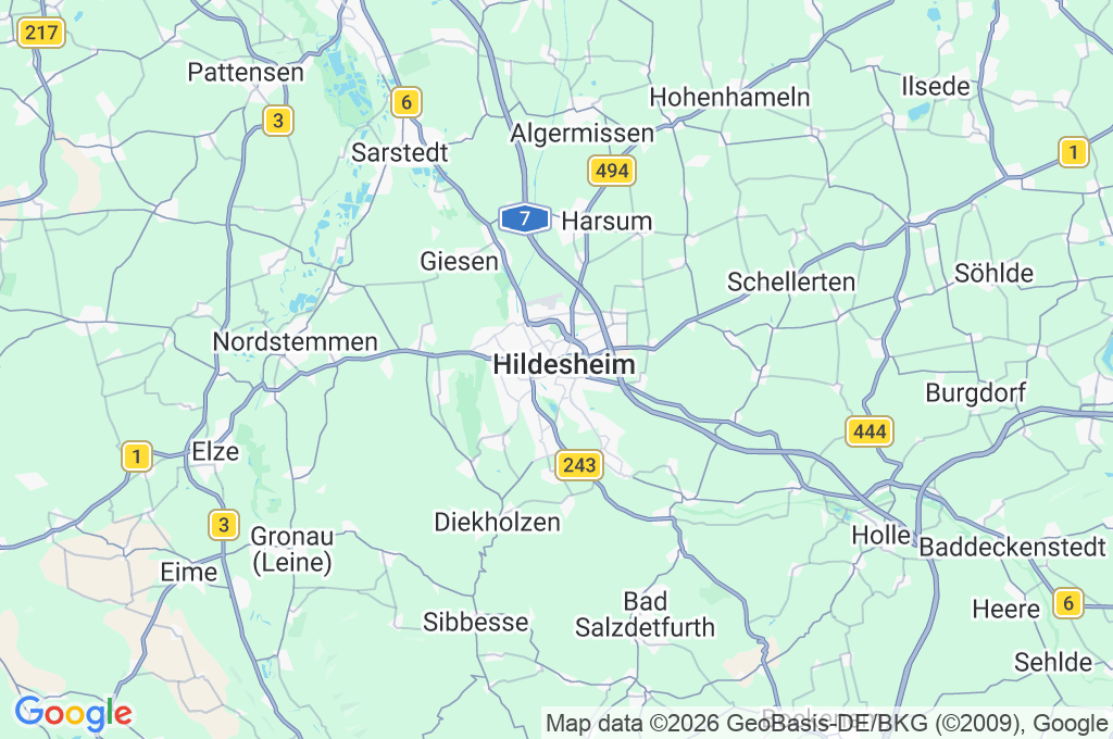 Hildesheim Area Map Hildesheim Area Map