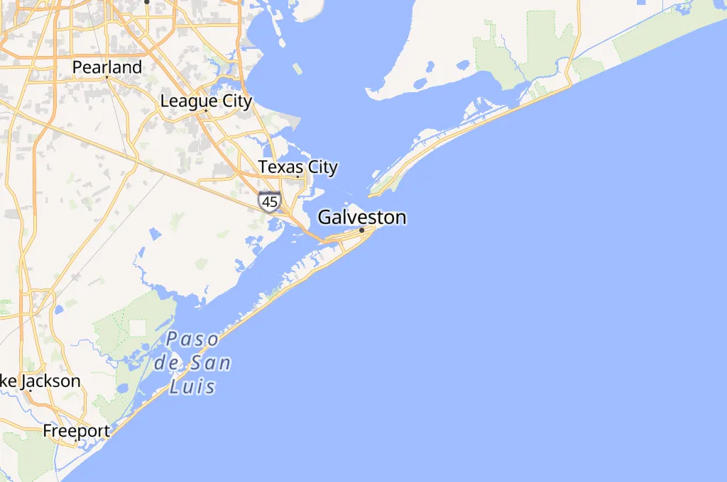 Galveston Area Map Galveston Area Map