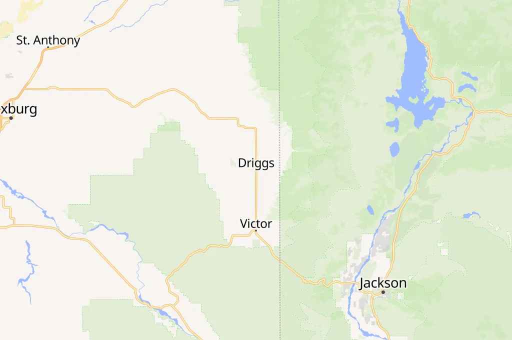Driggs Area Map Driggs Area Map