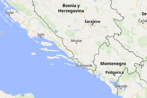 Map of Federación de Bosnia y Herzegovina