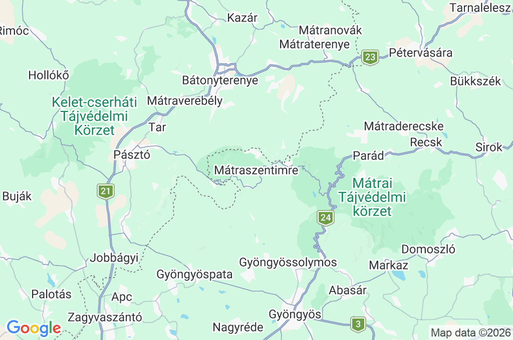 Mátraszentimre Area Map
