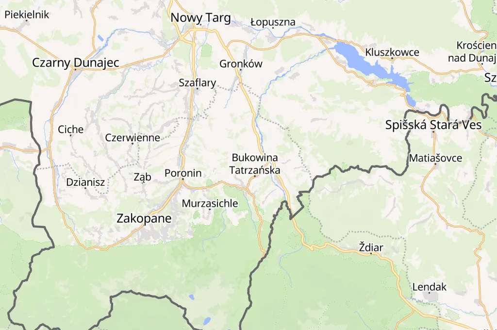 Bukowina Tatrzańska Area Map Bukowina Tatrzańska Area Map
