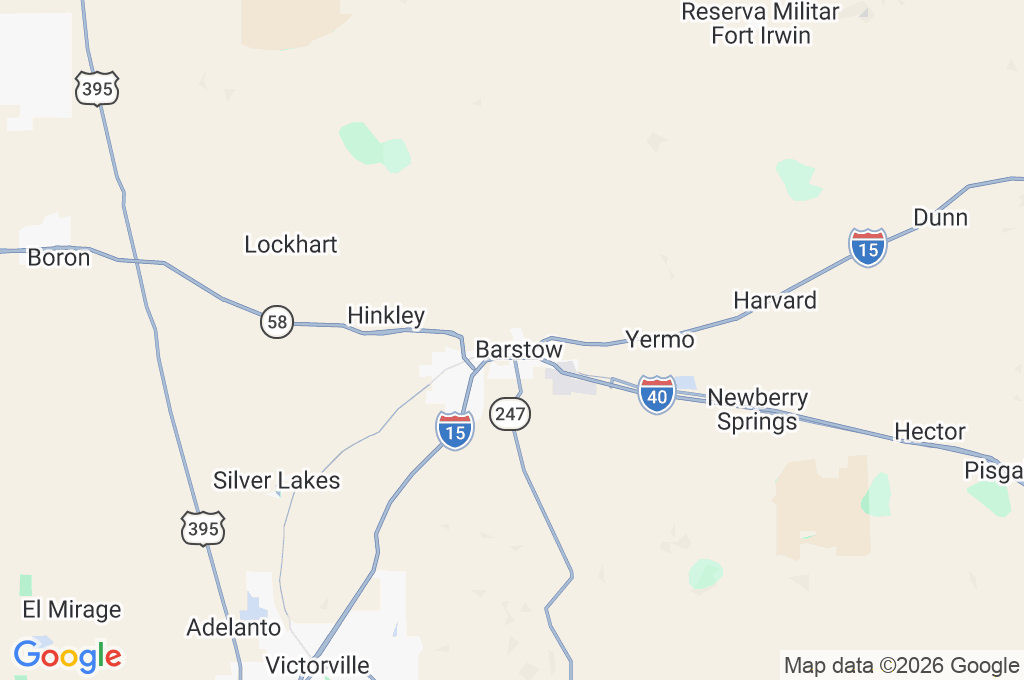 Barstow Area Map