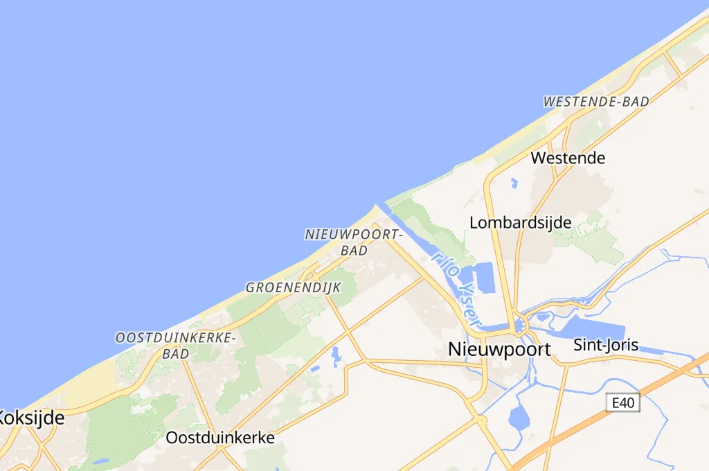 Nieuwpoort-Bad Area Map