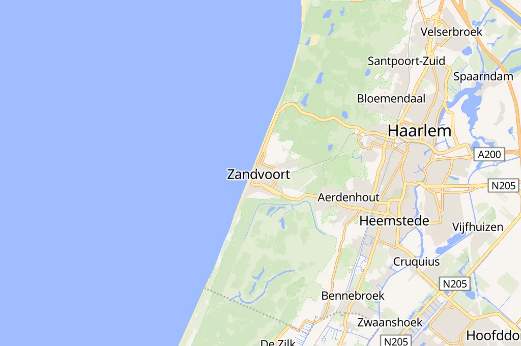 Zandvoort aan Zee Area Map