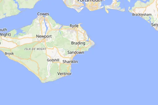 Map of Yaverland