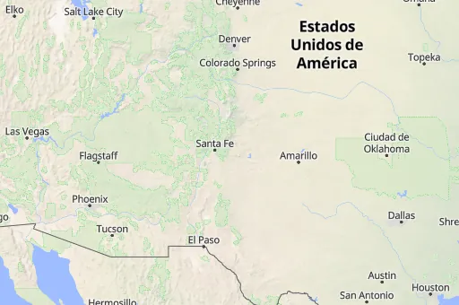 Map of Nuevo México
