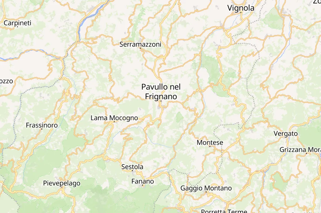 Pavullo nel Frignano Area Map