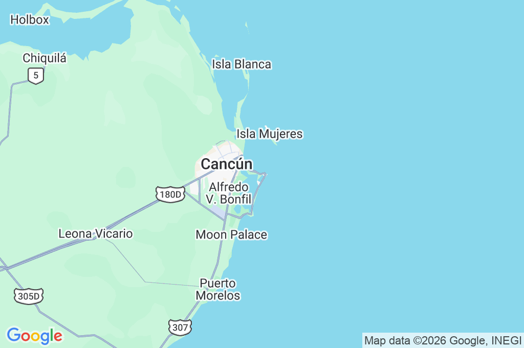 Presidente InterContinental Cancún Area Map Presidente InterContinental Cancún Area Map