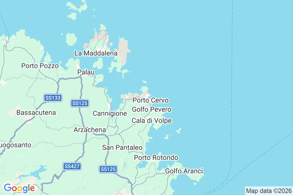 Porto Cervo Area Map Porto Cervo Area Map