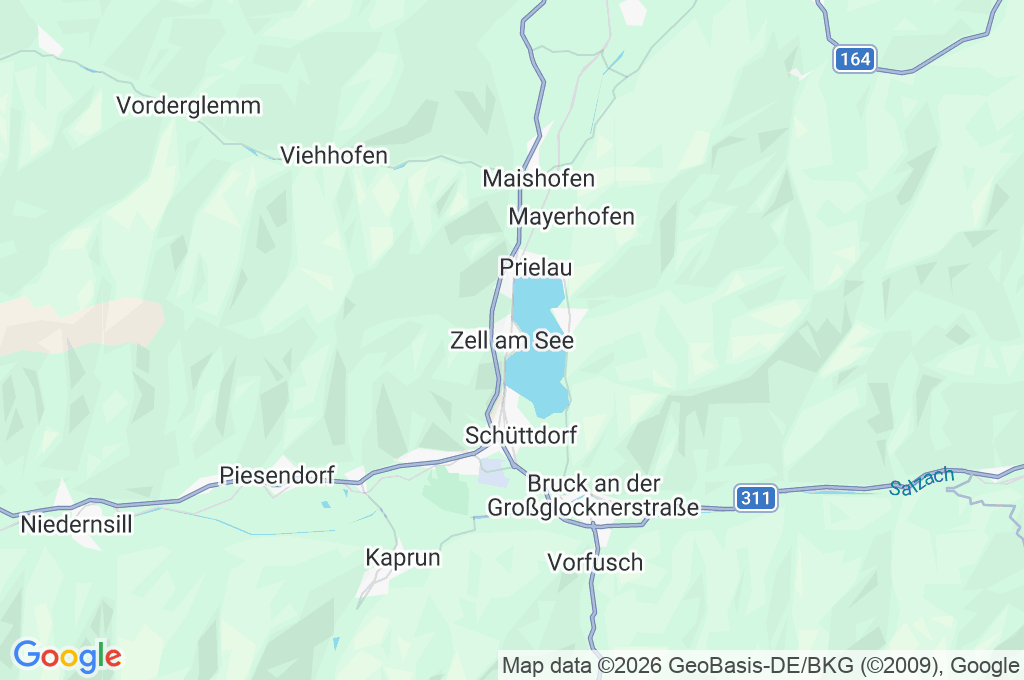 Zell am See Area Map