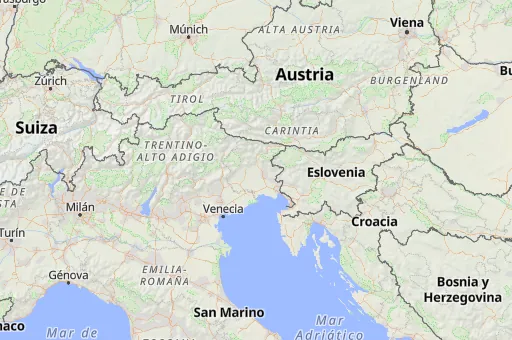 Map of Friuli-Venezia Giulia