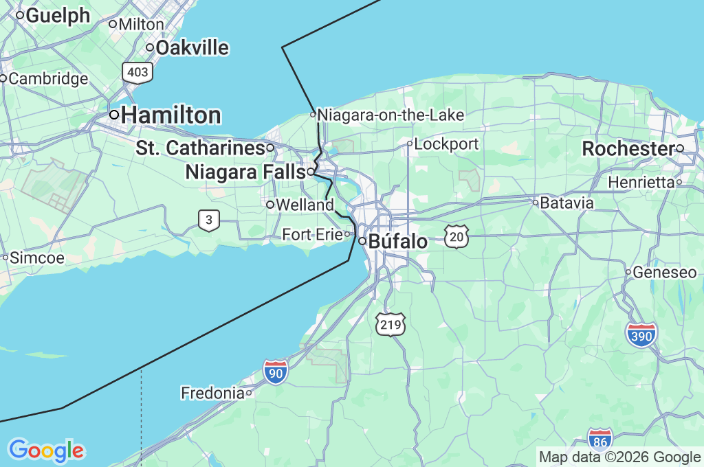 Peace Bridge Area Map