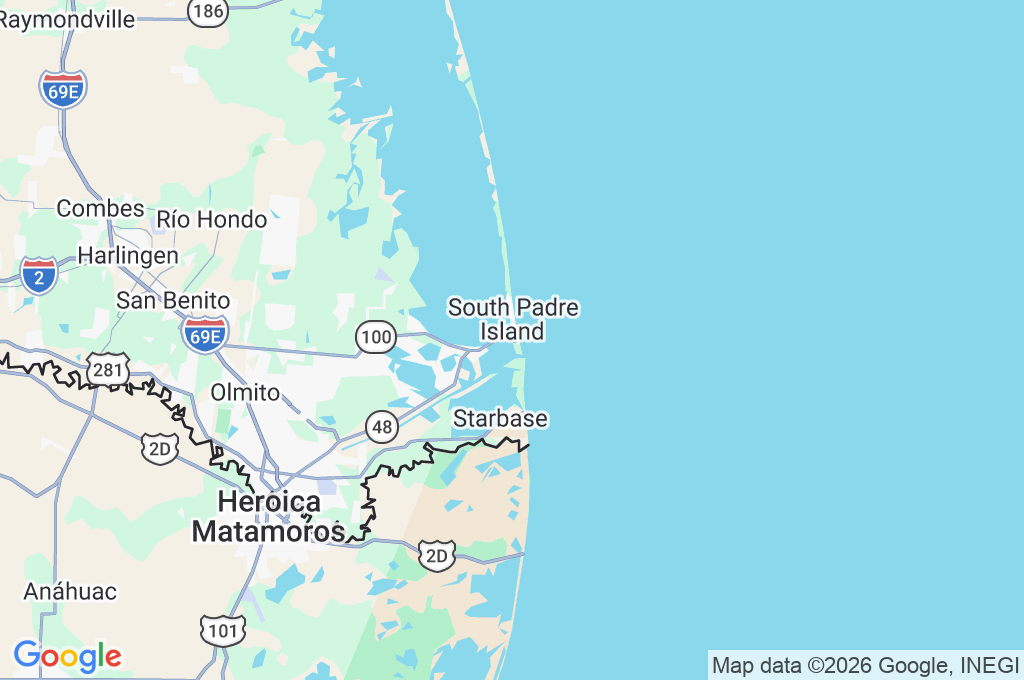 South Padre Island Area Map South Padre Island Area Map