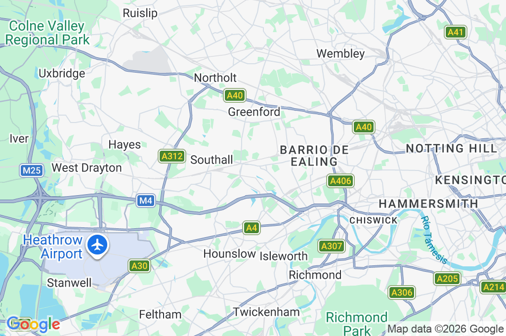 Hospital de Ealing Area Map Hospital de Ealing Area Map