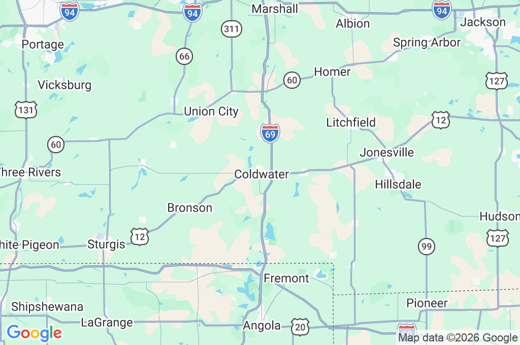 Coldwater Area Map Coldwater Area Map