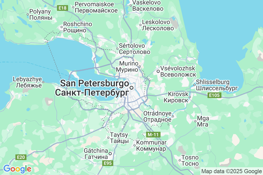San Petersburgo Area Map San Petersburgo Area Map