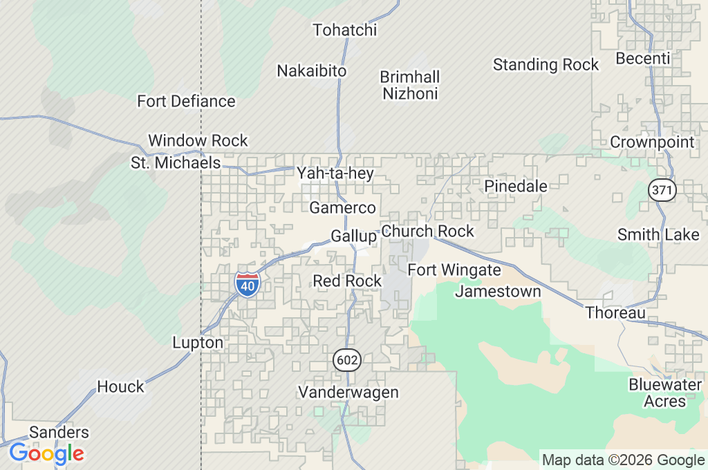 Gallup Area Map Gallup Area Map