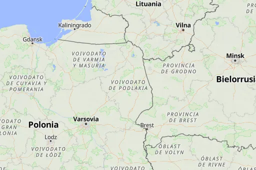 Map of Voivodato de Podlaquia