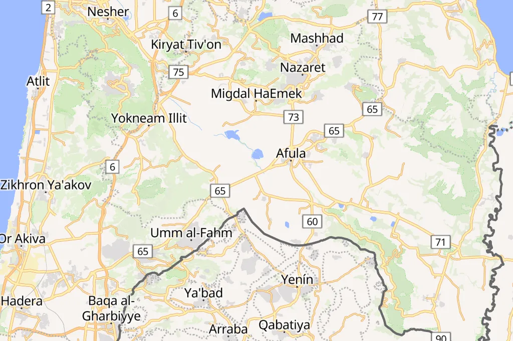 Valle de Jezreel Area Map Valle de Jezreel Area Map