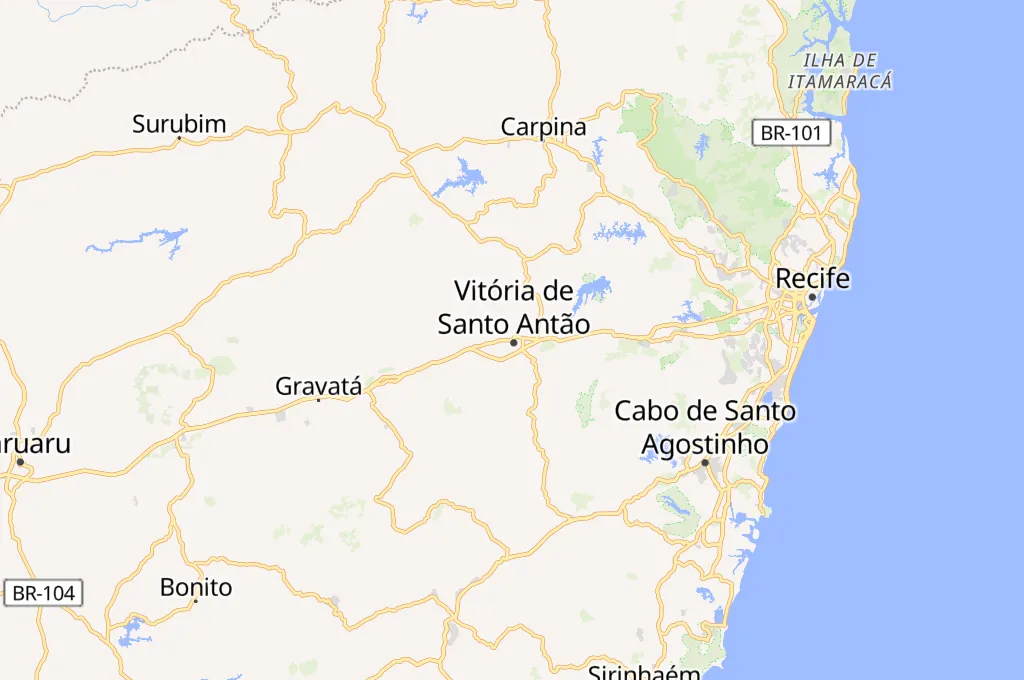 Vitória de Santo Antão Area Map