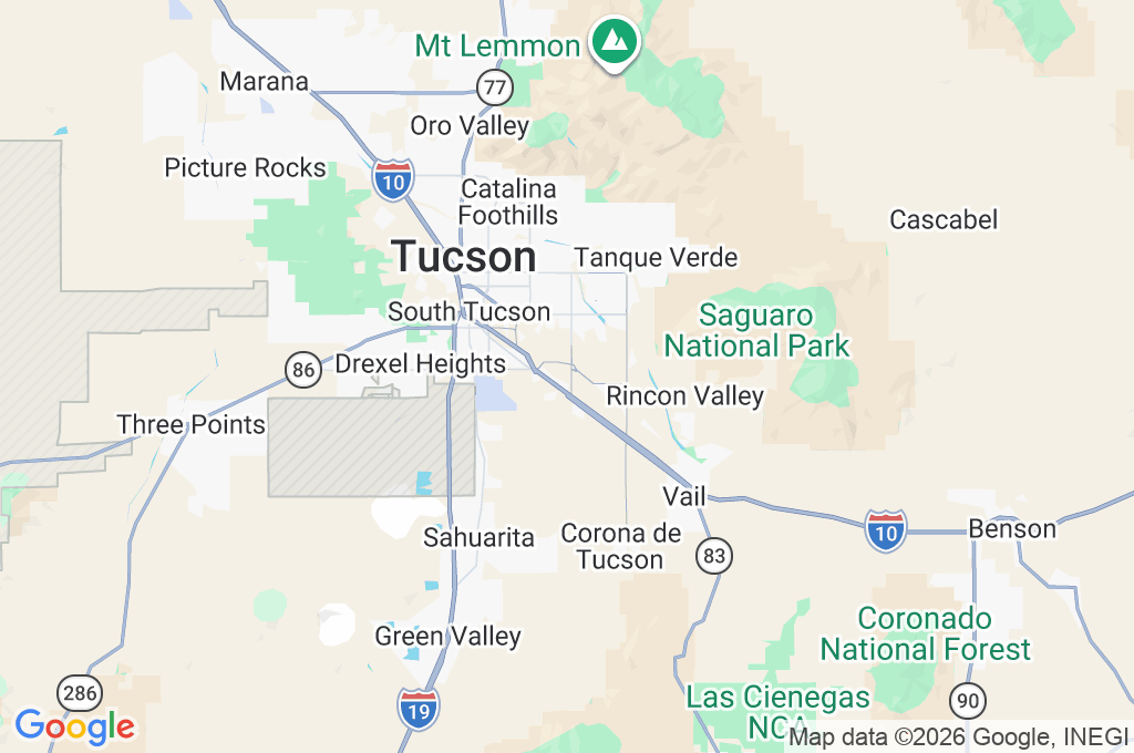 Tucson Area Map Tucson Area Map