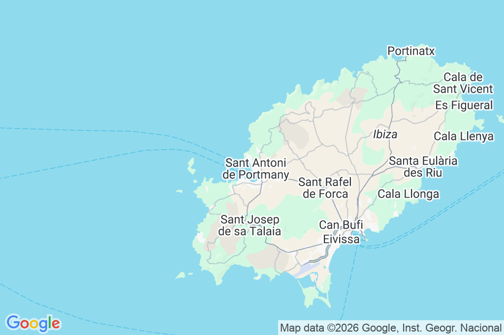 Sant Antoni de Portmany Area Map Sant Antoni de Portmany Area Map