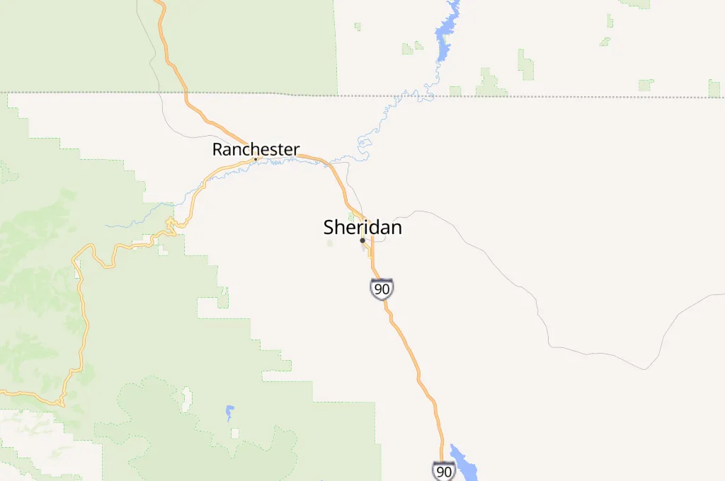 Sheridan Area Map Sheridan Area Map