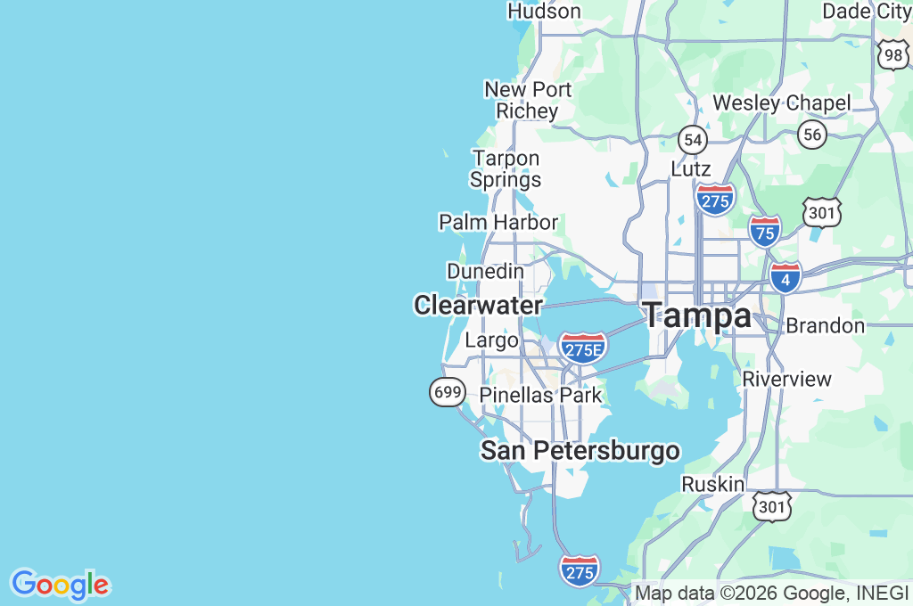 Clearwater Beach Area Map